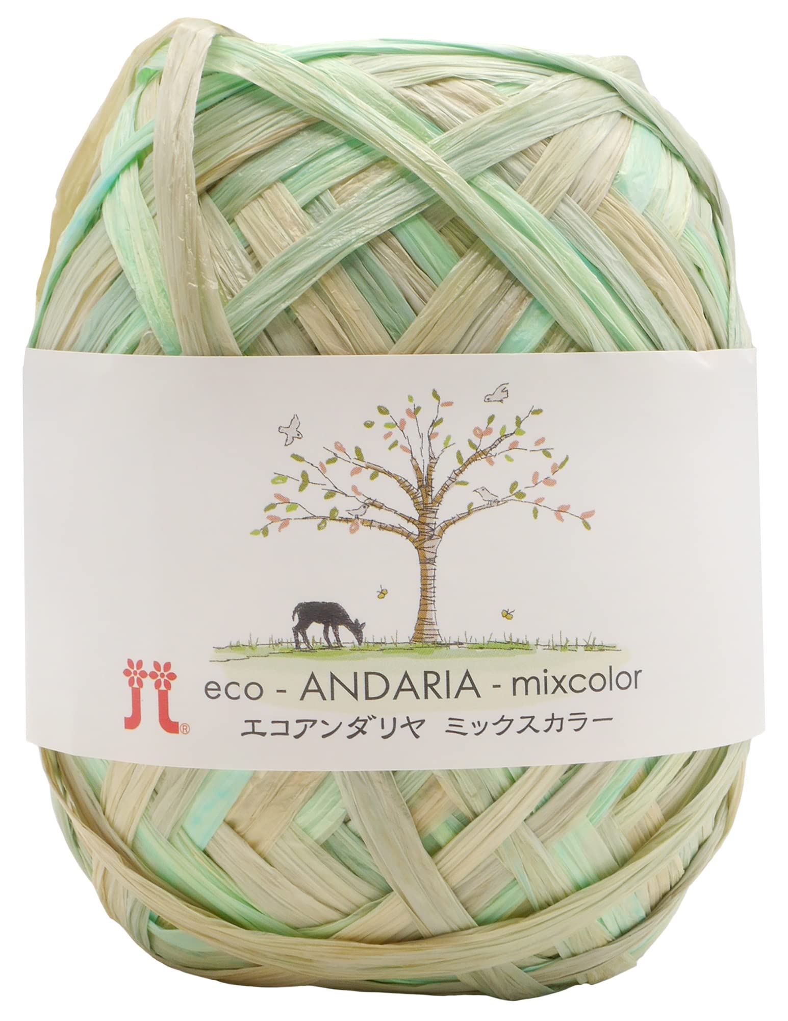 

Hamanaka Hand Knitted Yarn Eco Andaria Mix Color Medium Thick 261 Yellow Green 40g 80m 5 Balls Set 0226 Set COL. Approx.