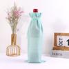 10pcs Christmas New Year Party Champagne Red Wine Drawstring Linen Wine Bottle Packaging Bags Decor Gift Supplies