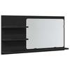 Bathroom Mirror Cabinet Black Oak 90 X 11 X 45 Cm Wood Based Panel