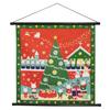 Maeda Senko Red Furoshiki Tapestry Shikisaifu 120709 "Christmas Night" Pattern, 53x56cm, (Colorful Cloth)