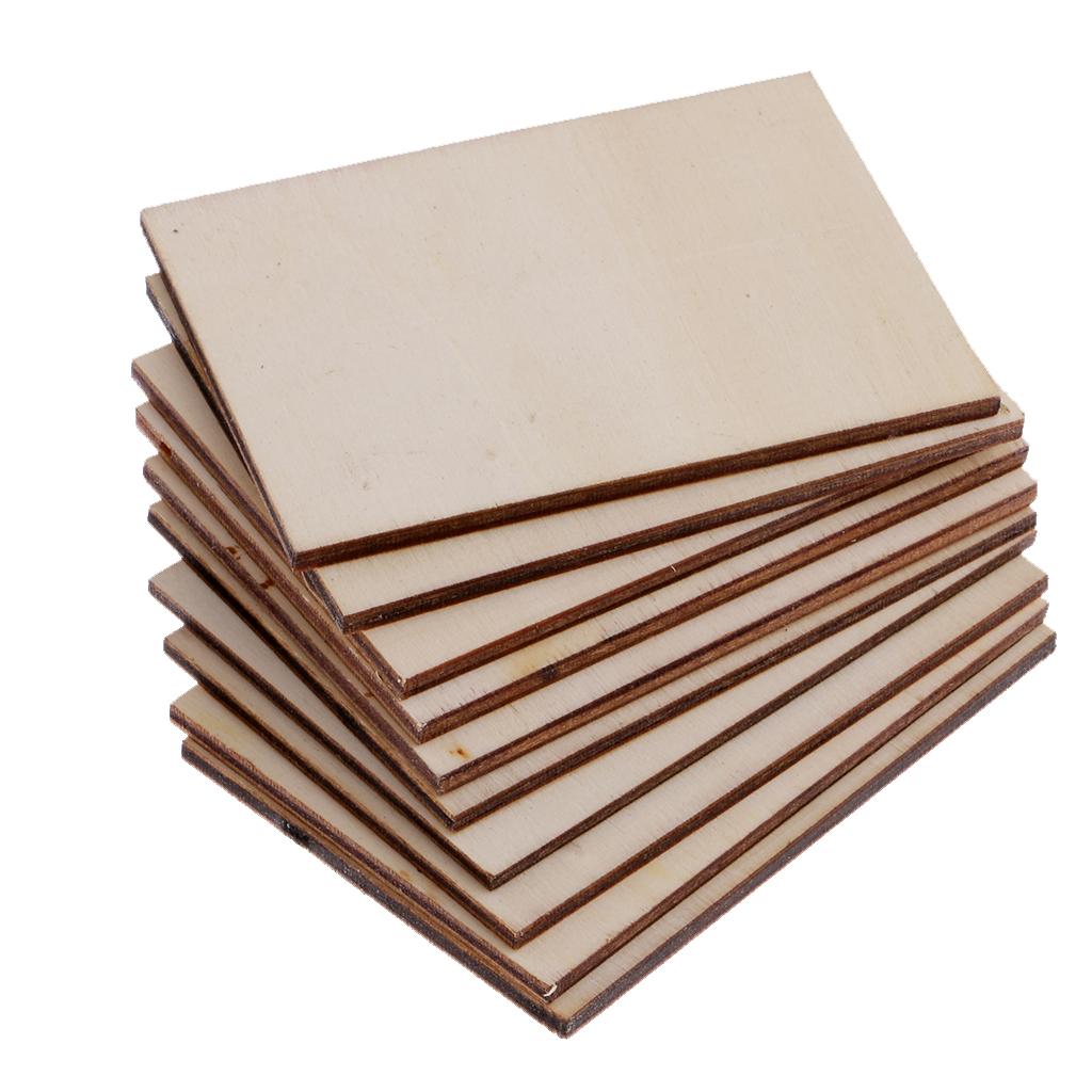 10 Pieces Poplar Wood Rectangle Shapes Wooden Plaque Extra Large for , Home Decorations and Rustic