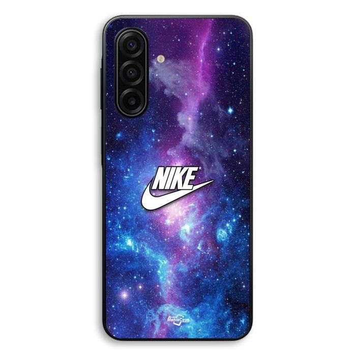Coque Pour Samsung Galaxy A17 Nike logo blanc espace coloré Maniacase