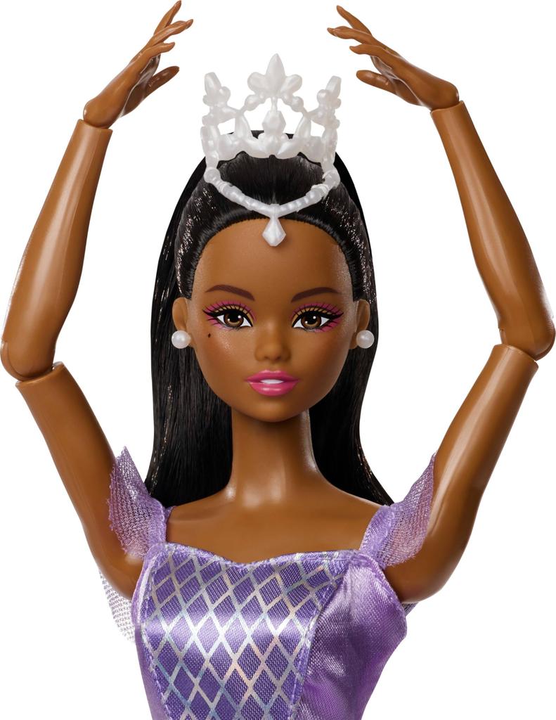 Barbie Ballet Wishes Black Signature Doll House for Pretend Ages 6 and JJX76 Dress-Up Play, Up, Purple,