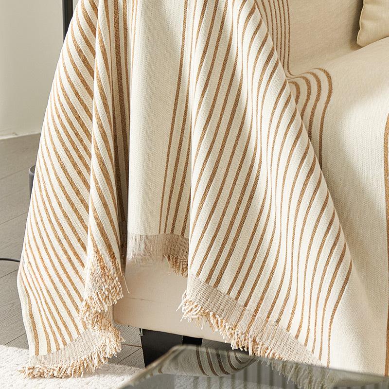 Chenille Line Design Sofa Towel Full Cover Cloth Nordic Simple Thickening Sofa Cushion Cover All-Inclusive Universal Cover