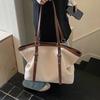 IELGY Casual Large-Capacity Canvas Bag Lightweight All-Match Commuter Shoulder Simple Portable Tote Bag
