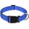 Adjustable Reflective Dog Collar Nylon Safety Pet Traction Rope Strap for Small To Medium-Sized Pets