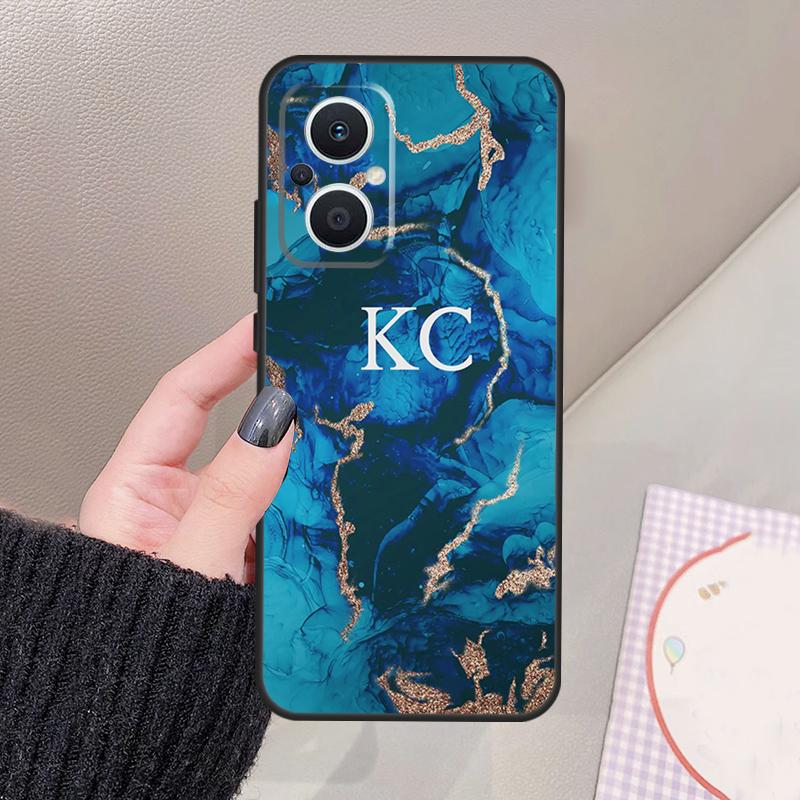 Personalised custom name initials Phone Case For OPPO Find X3 Lite X5 X6 Pro X2 Neo Reno 3 4 5 6 7 8 Lite 4Z 5Z 2Z 8T Cover