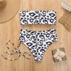 White Push Up Swimsuit Summer Beach Bikini Set High Waist Solid Swimming Suit Women Swimwear Leopard Print Bathing Suits