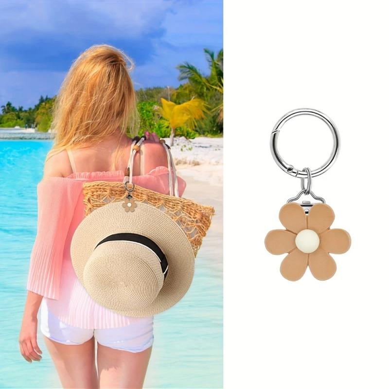 Outdoor Travel Hat Clip Hook Scarf Buckle PU Leather Handbag Hat Clip Summer Sun Hat Storage Buckle Clip
