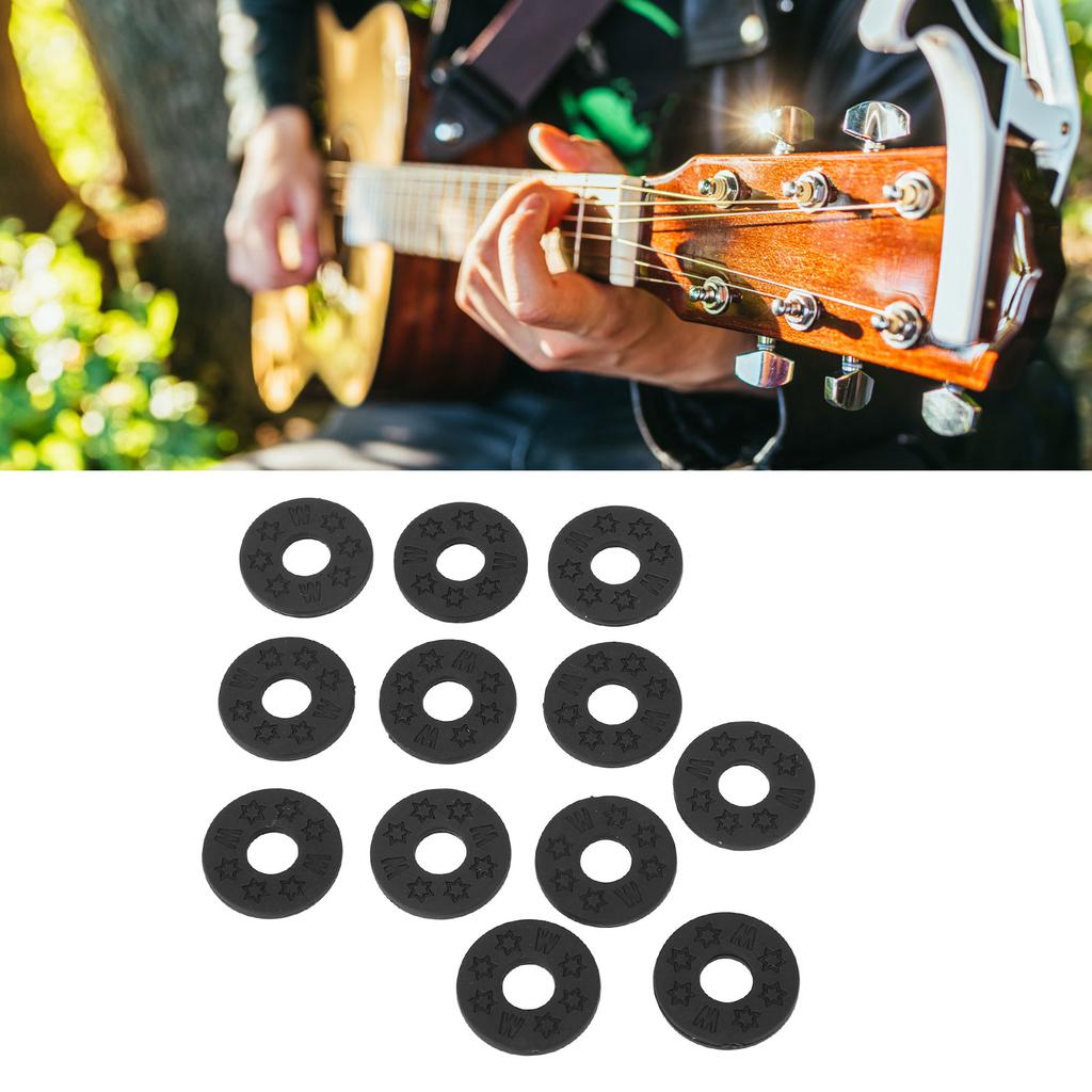 12PCS Guitar Strap Non Slip Locks PE Material Strap Protector Blocks for Acoustic Guitar Ukulele Bass
