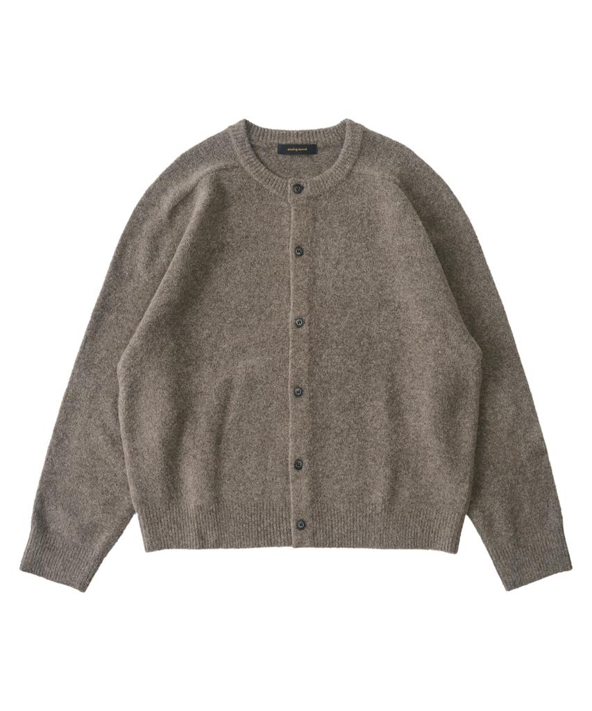 Analog Mood Handy Round Crop Fit Knit Cardigan (Mocha)