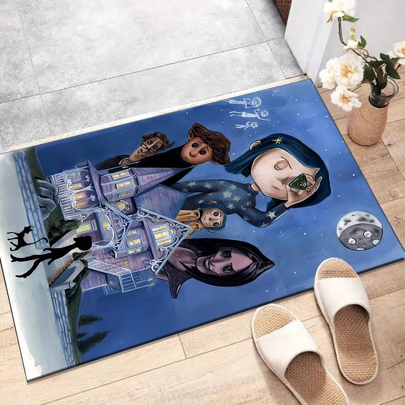1pc Coraline (5) Design Printed Area Rug Carpet for Bedroom Living Room Home Decor Rugs Mat Non Slip Mat Rug for Bedside