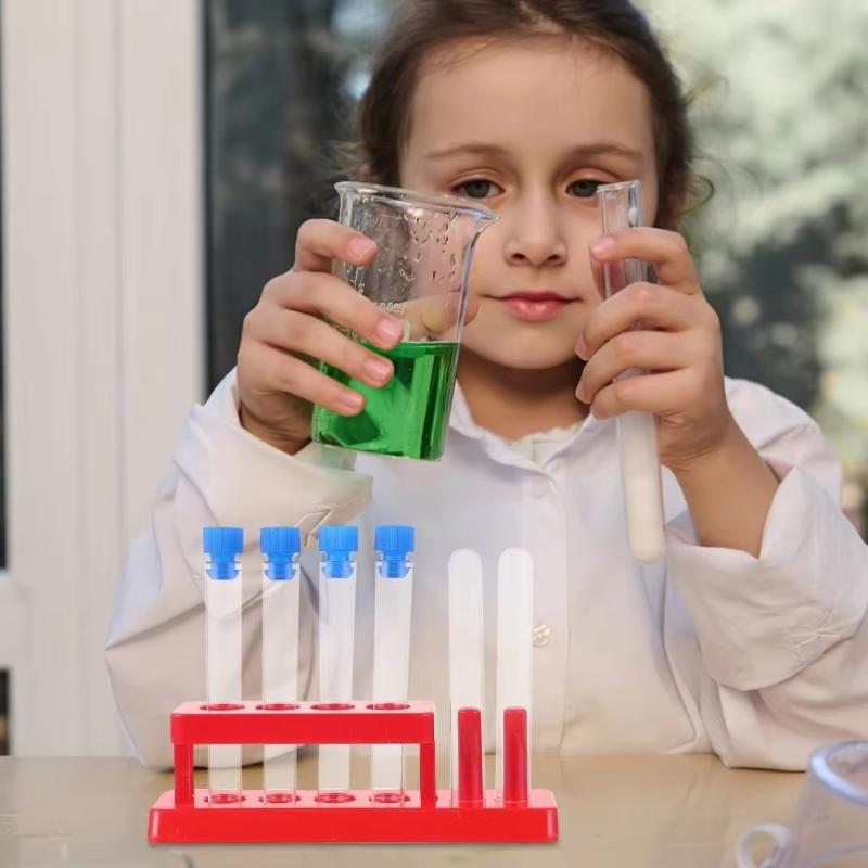 Plastic Test Tube Holder Rack Thickened Durable Red Burette Stand For Kids Diy Science Experiments
