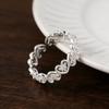 Xiaomi BF CLUB 925 Sterling Rings for Women Simple Geometric Handmade Irregular Retro Hollow Heart Ring Allergy For Birthday Gift