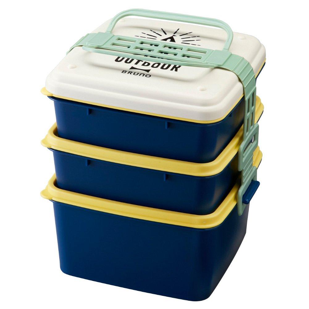 BRUNO Lunch Box 3-Tier (White)