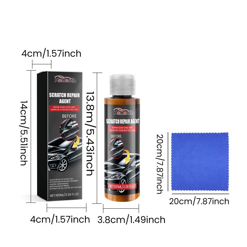 Car Paint Protection 100ml Auto Wax with  Repair Paste and Wipe Cloth Anti UV Quick Shine for Car Detailing