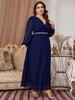 2024 Autumn Slim Chiffon Long Sleeve Dress for Plus Size Women
