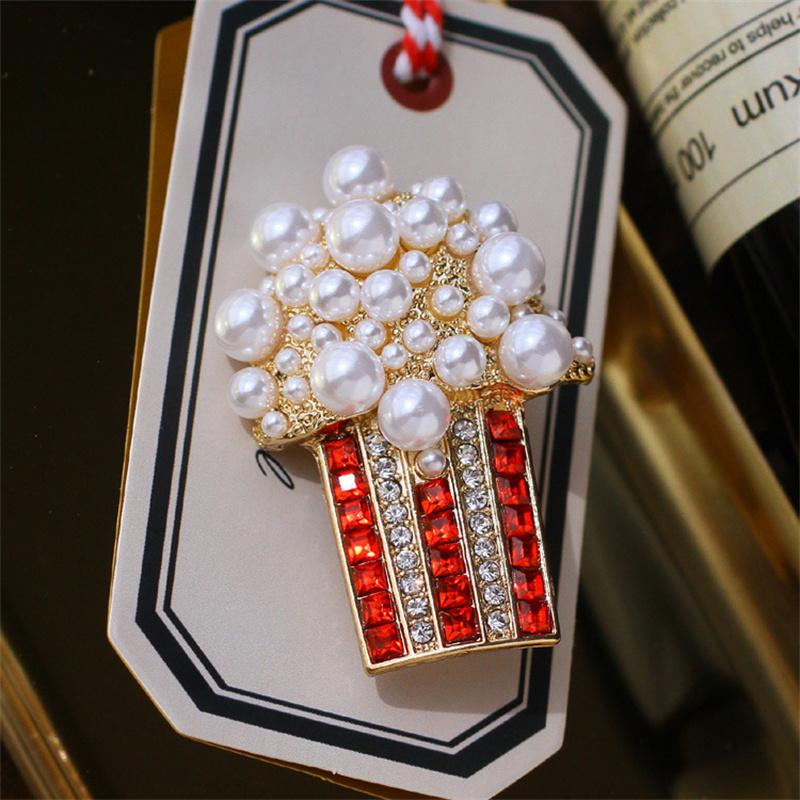 [HF][LA]1Pc Vintage Pearl Popcorn Brooches For Women Clothing Coat Jewelry Party Accessries Gifts