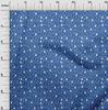 oneOone Cotton Flex Blue Fabric Snowflake,Star & Tree Dress Material Fabric Print Fabric By The Yard 40 Inch