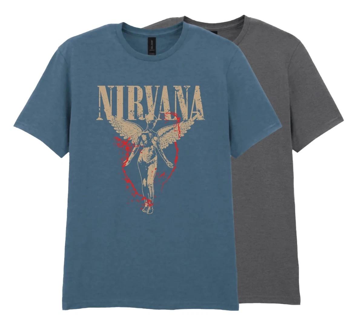 Nirvana In Utero T-Shirt - cotton - Grunge Alternative Rock music gift Tee S