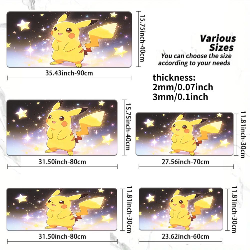Pokemon Ash Pikachu Sunset Beach Gaming Mouse Pad NonSlip Desk Mat 30x80x0.2cm