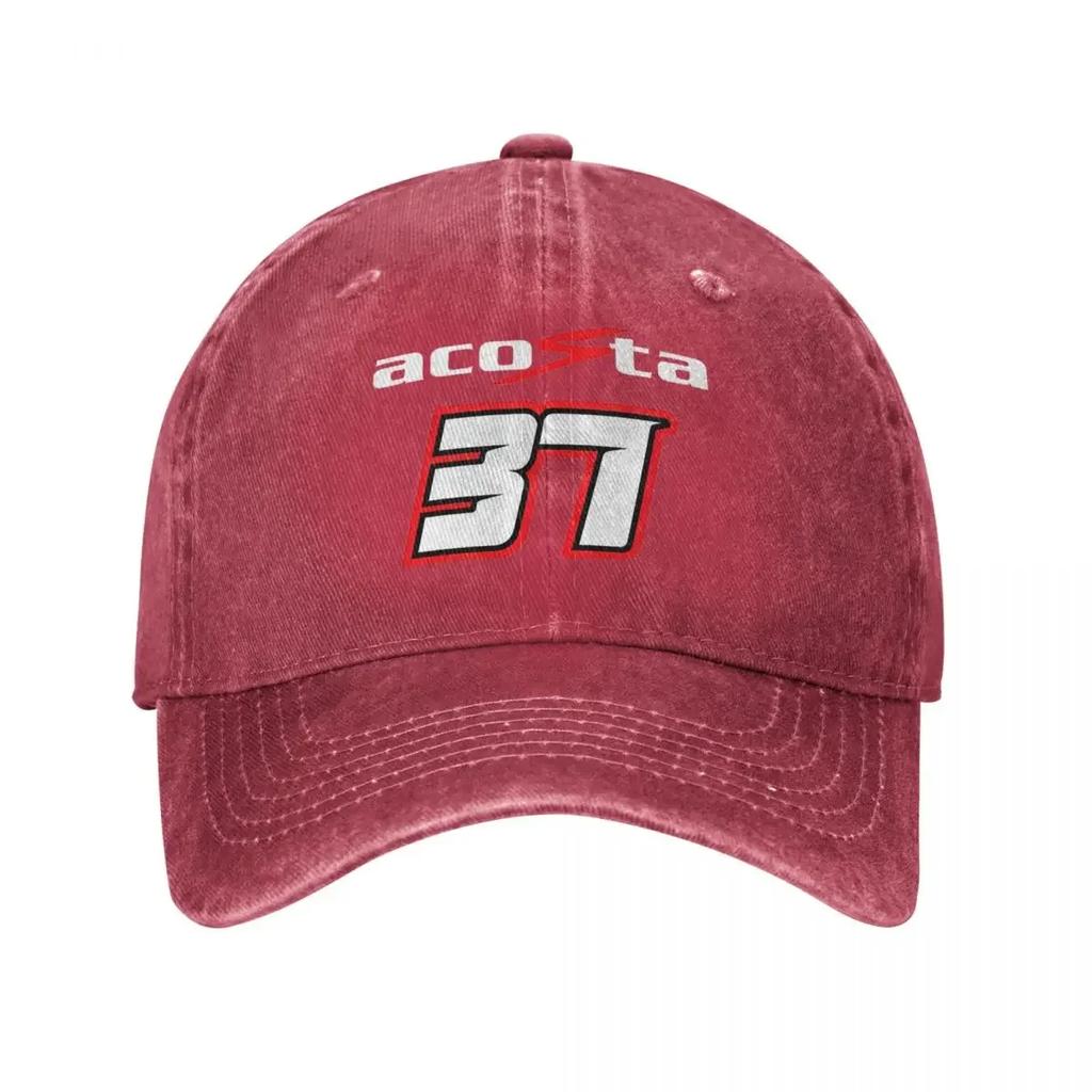 Pedro Acosta Number 37 Unisex Style Baseball Cap Motorcycle Racing Distressed Denim Hat Vintage Outdoor Running Golf Sun Caps
