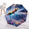 Tinker bell Themed Travel Umbrella-8 Ribs Automatic Opening and Closing, Portable Folding Design, Compact and Stylish Umbrella