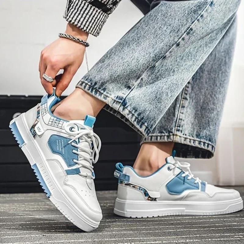 Frühling Herbst Herrenschuhe Sommer Atmungsaktive Weiße Schuhe Herren Vielseitige Dicksohlige Sport-Board-Schuhe