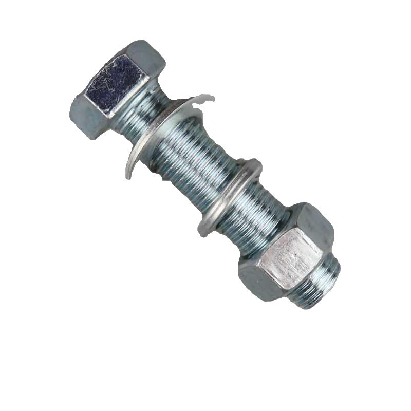 Class 4.8 Zinc Plated Carbon Steel Hex Bolt & Nut Set with Washers