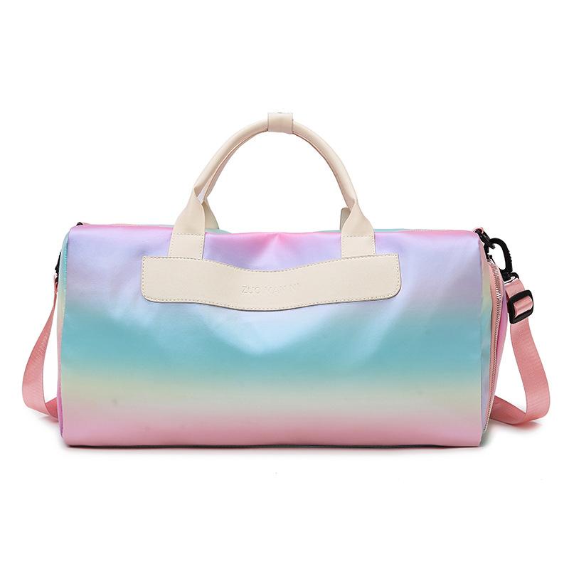 Fashion Gradient Dry Wet Separation Gym Bag Personalized Fresh Design Outdoor Hand-Hand Shoe Warehouse Trendy Travel Bag