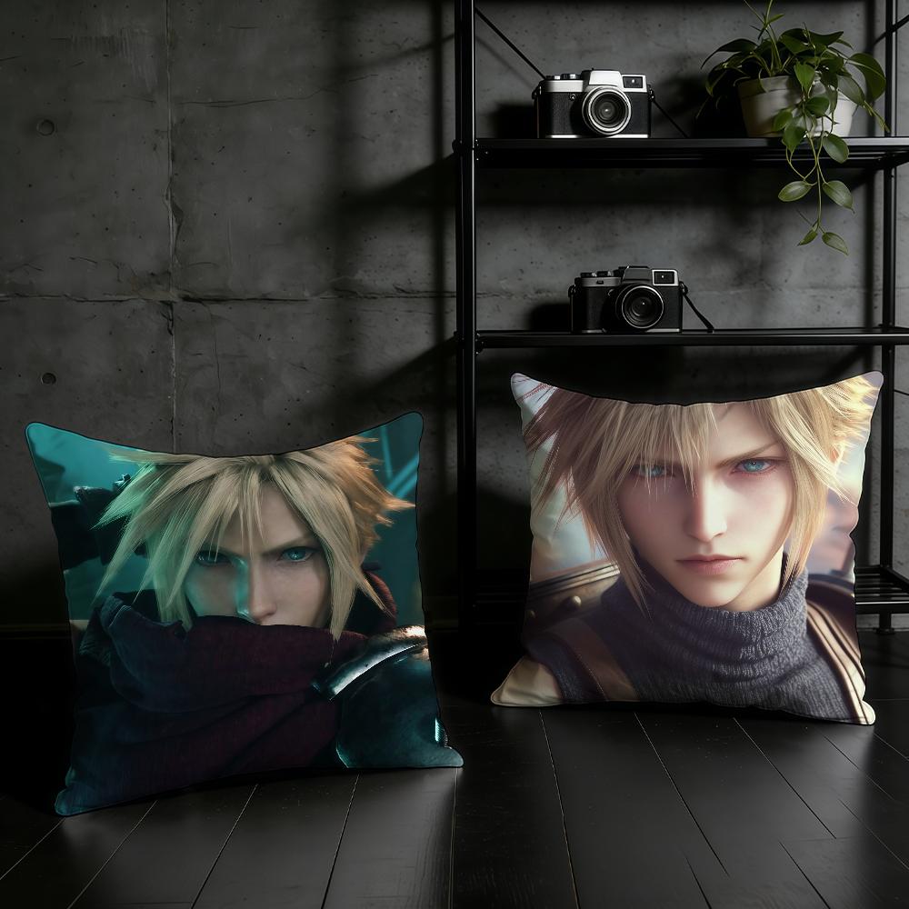 F-Final F-Fantasy Cloud Strife Cushion Cover Home Office Birthday Anniversary Gifts Soft Skin Friendly Cushion Cover