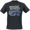 Social Distortion Voiture Vintage Impression Squelette T-shirt Noir en Coton Homme Punk Unisexe Tee
