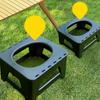 Foldable Outdoor Toilet For Adults Camping Travel Antislip Seat Sealed Structure Leak Proof Disposable Bags Included