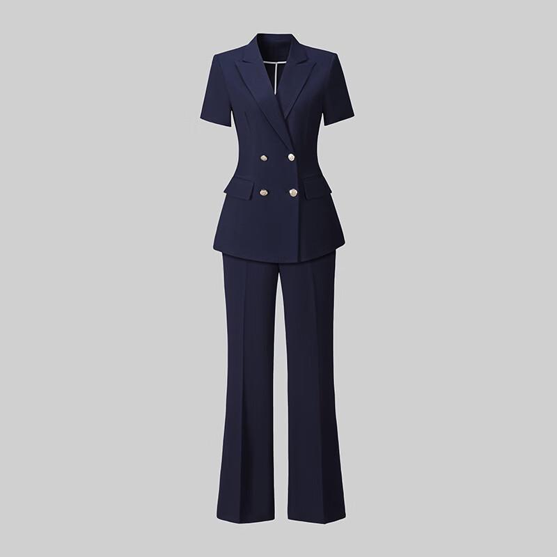 Women's Short-Sleeve Summer Professional Suit Set