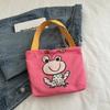Süße Mini-Canvas-Tasche Koreanischer Stil Tragbare Damen-Handtasche Lunchtasche Cartoon Geldbeutel Kopfhörer-Aufbewahrungstaschen Lunchtasche