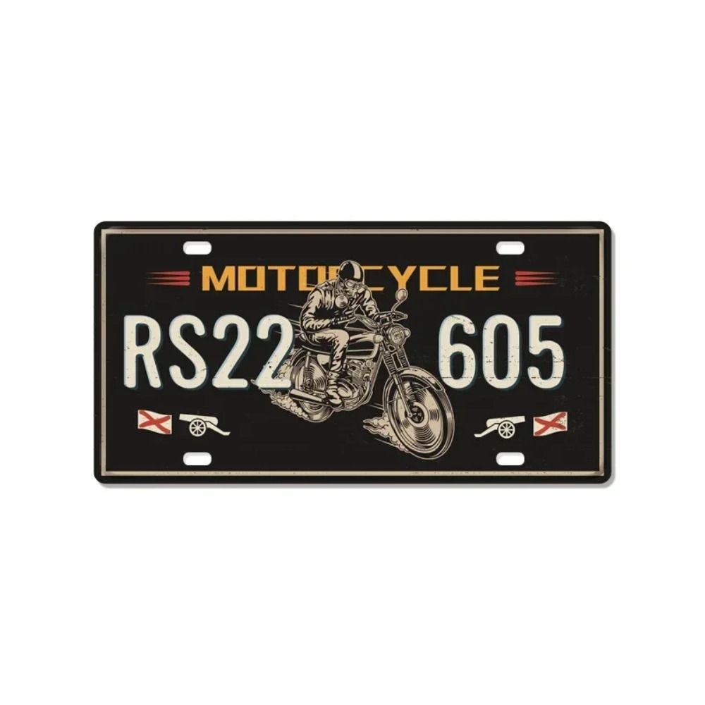 Custom State License Plate Metal Car Decor 15x30cm
