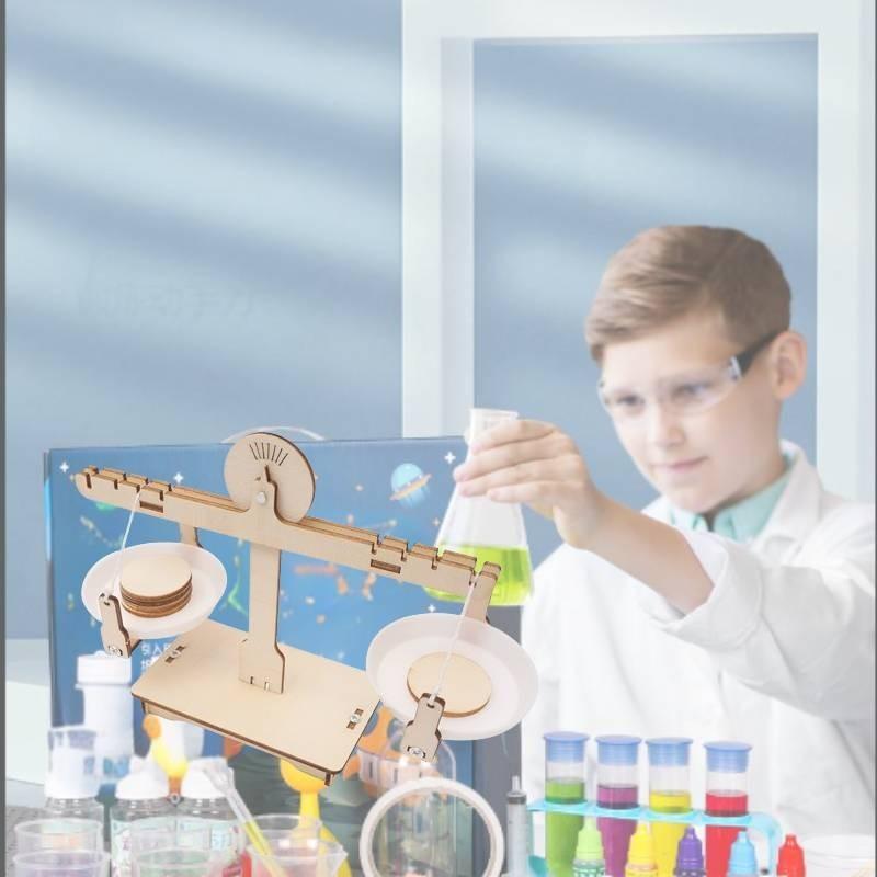 Échelle de Balance en Bois Bricolage Expérience Scientifique Jouet Pour Enfants Kit Éducatif Stem Fait Main