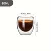 6 Stück Doppelwandiges Glas 80ml Süße Tassen Kaffeetassen Trinkgläser für Getränke Personalisierte Tasse Bier Teetassenset