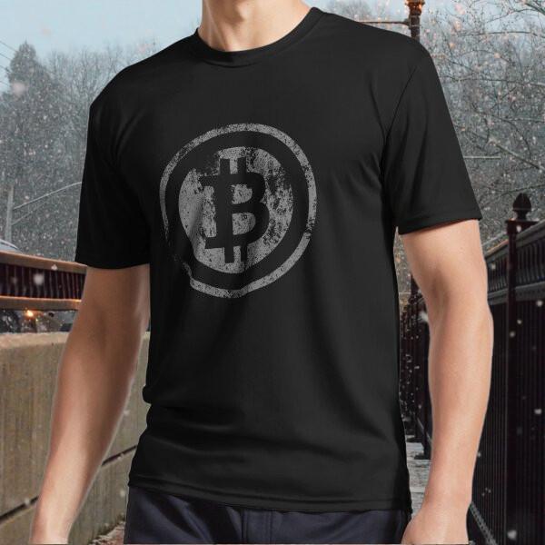 New Vintage Bitcoin logo Active TShirt Logo Men#039;s Tshirt funny size S to 5XL Unisex T-Shirt XXL
