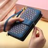 Quilted Zipper Wallet Case for iPhone 17 Pro & Samsung S25 Ultra - Flip Leather Card Holder Cover with Wrist Strap