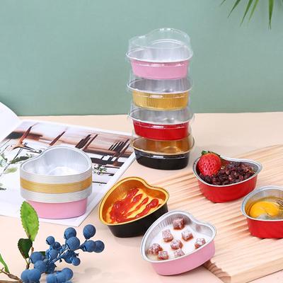 10 Stück 100ml Pudding-Dessertbecher Party Hochzeit Partyzubehör Aluminiumfolien-Cupcake-Becher Antihaft-Folien-Backbecher