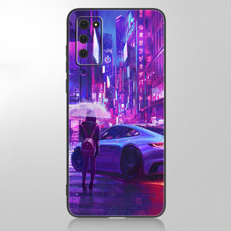 

Чехол для спортивного автомобиля японского аниме для Samsung Galaxy A12 A02S A22 A32 A52 A72 A71 A51 A41 A31 A21 A11 A50 A70 A10S A20S, черный чехол Samsung A72