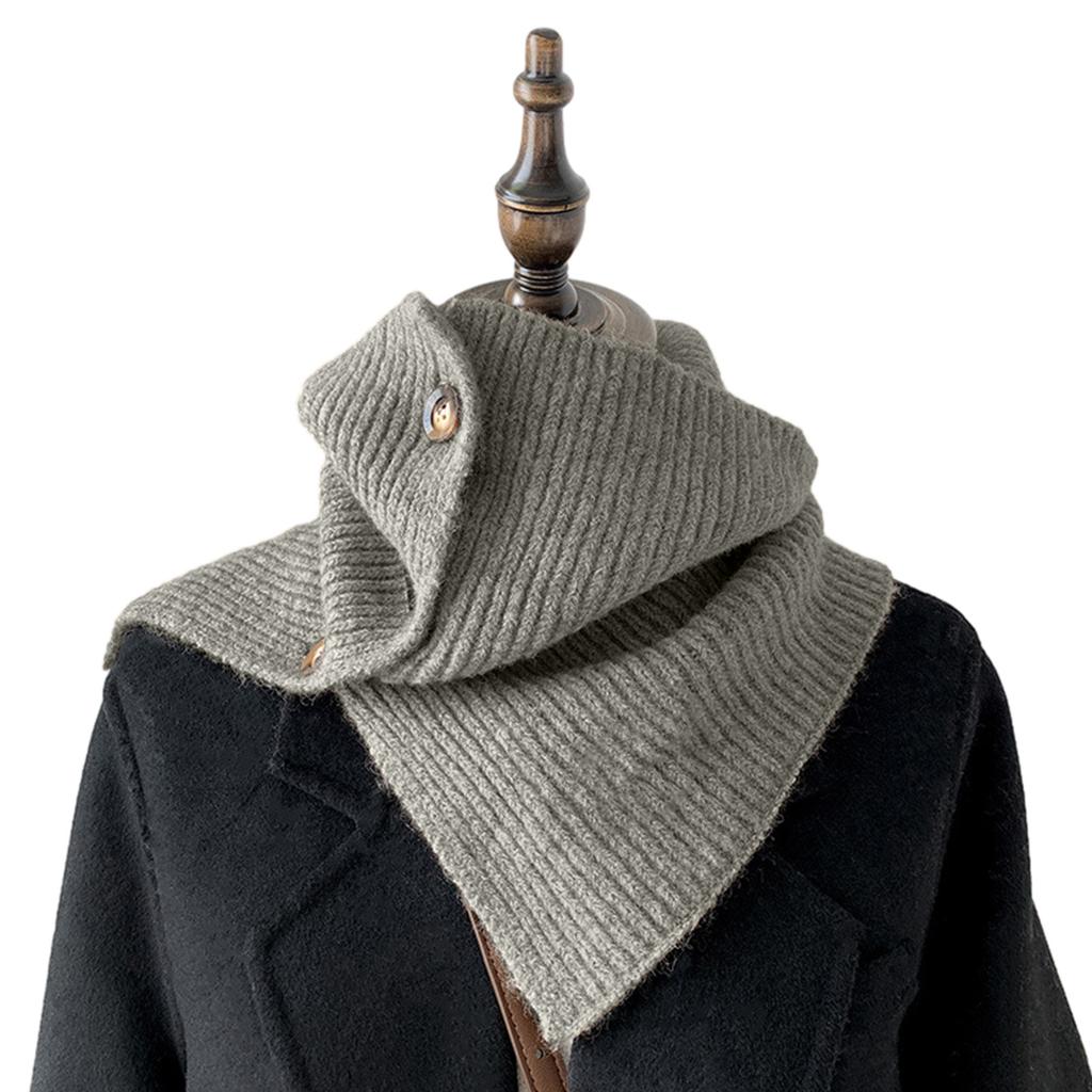 Girl Women Knitted Snood Scarf Loop Infinity Neckerchief Lady Neck Warmer Wrap Scarves Face Cover Faux Collar