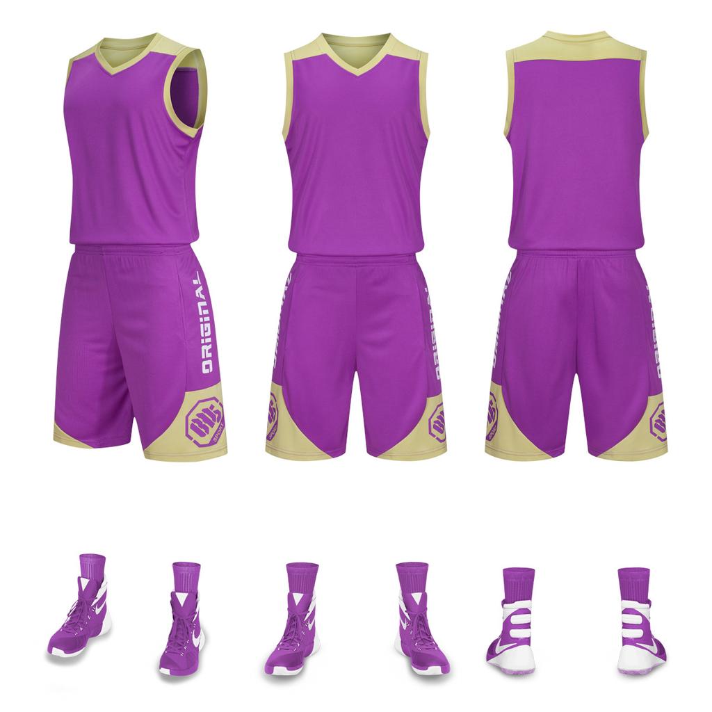 Quick-drying basketball jersey set Student personalized jersey Adult children's game training sports vest DIY printing number