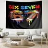 67 Print Tapestry, Backdrop, Easy Setup, Ideal for Bedroom, Office & Living Room, with Aesthetic Wall Hanging Decor.