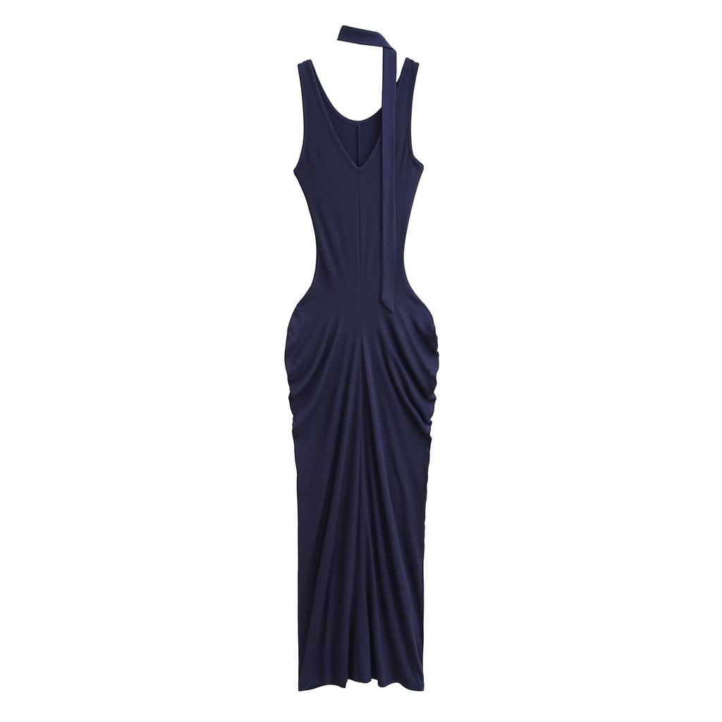 Greek Goddess Backless Halter Dress – Sexy, Stylish, and Slimming Summer Strappy Maxi