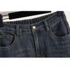 DIMANAF 2026 Autumn Winter New Plus Size Women Jeans Long Pants Denim Bottoms Casual Elastic Waist Pants Solid Basic Lday