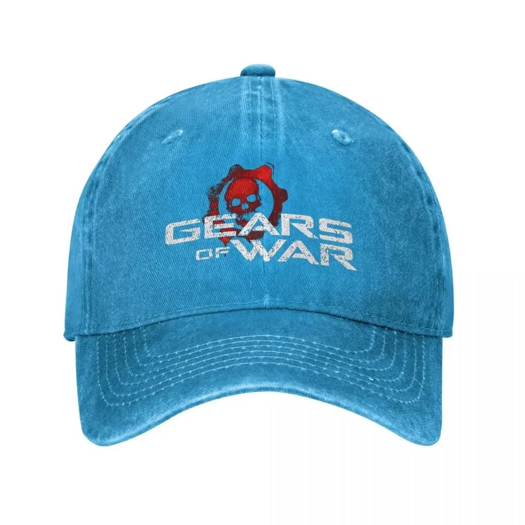 Gears Of Wars Unisex Baseball Caps Shotting Game Crimson Omen Distressed Cotton Hats Outdoor Running Golf Adjustable Headwear
