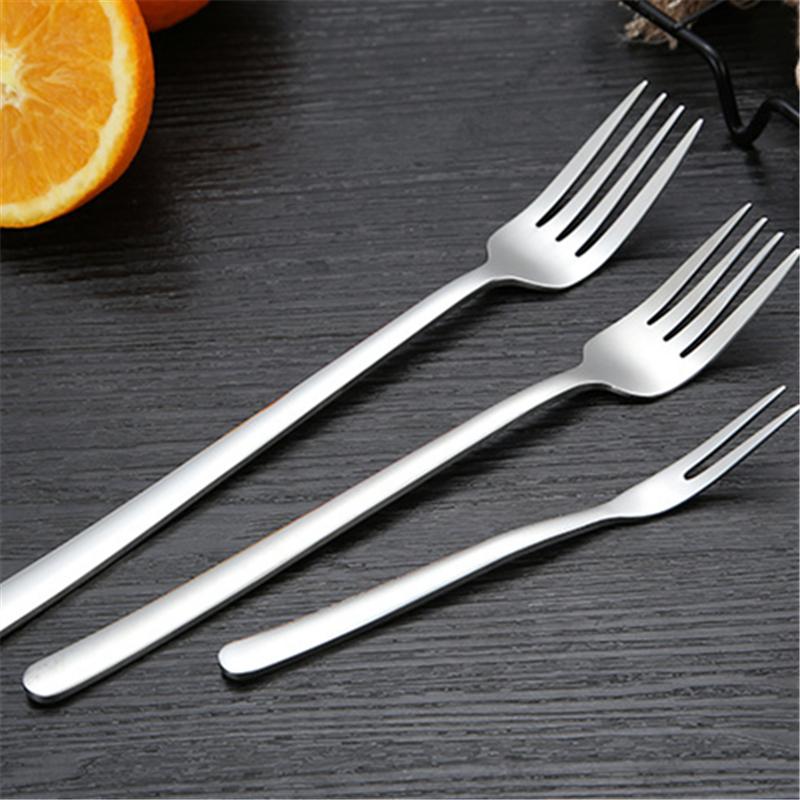 1PC Silber Löffel Gabel Verschiedene Größen Edelstahl Lange Griff Kaffee Eis Dessert Trinken Tee Scoop Küche Besteck
