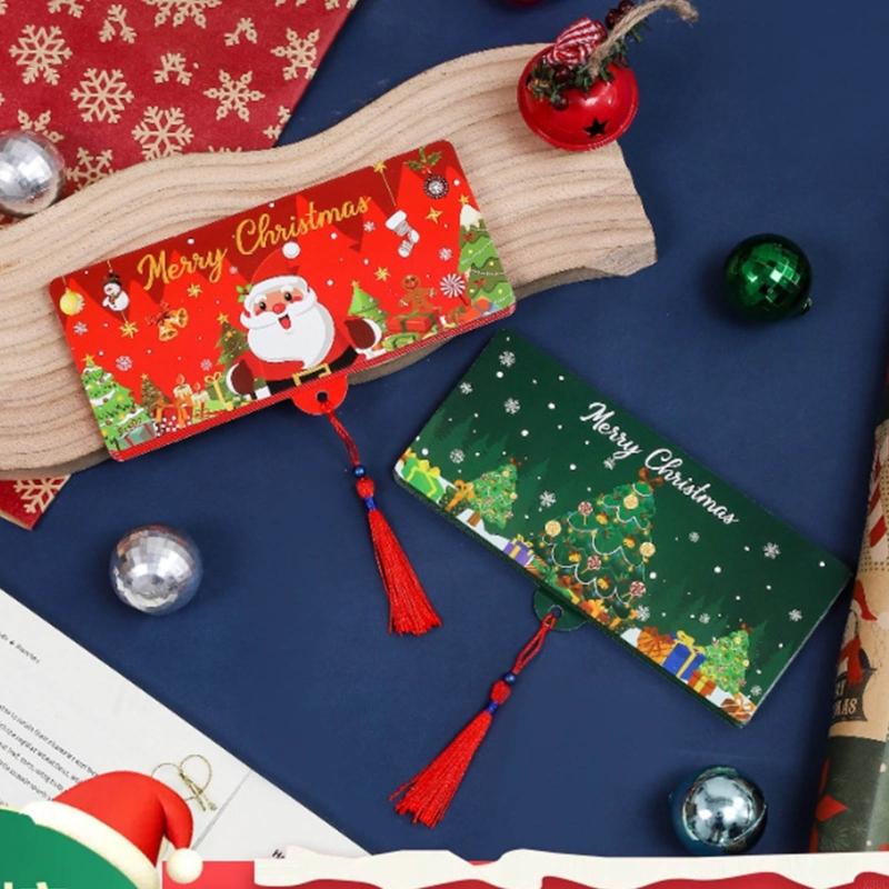 10 Slot Money Holder Christmas Card Storage For Cash Gifts Foldable Wallet Multiple Pocket Gift Packaging Supplies X3UC